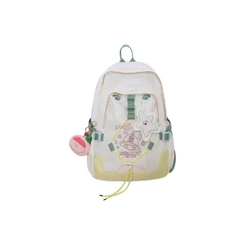 Bywhich Nylon Backpack Women's Yellow/Mint Green/Dark Purple/Gray