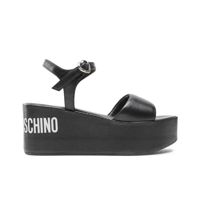 LOVE MOSCHINO Strap Sandals 7cm Women's Black-1