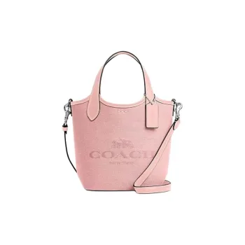 COACH Hanna Canvas Canvas Bag Bucket Bags Portable Crossbody Bag Shoulder Bag Small Size Women's Blush Pink