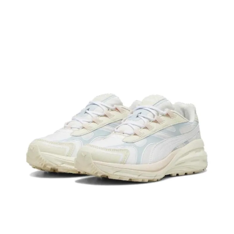 PUMA Hypnotic Anti-Slip Wear-Resistant Low-Top Casual Shoes Unisex Beige Blue-2