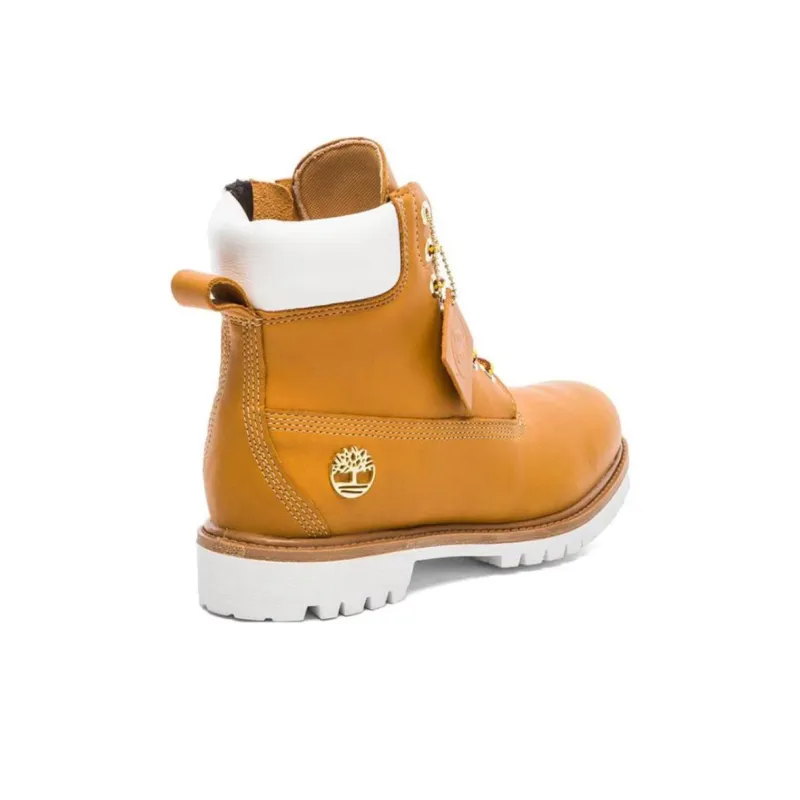 Stussy x Timberland 6 Inch Zip Boot Anti-Slip Wear-Resistant High-Top Trekking Shoes Men's Wheat-2