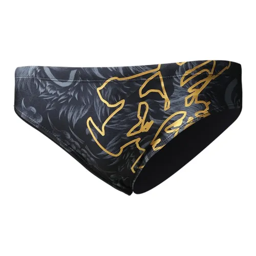 Mizuno Awakening Lion Series Swimming Shorts Men Dark Grain Black