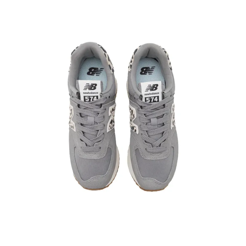 New Balance 574 Plus Shadow Grey Leopard Print Women's-2