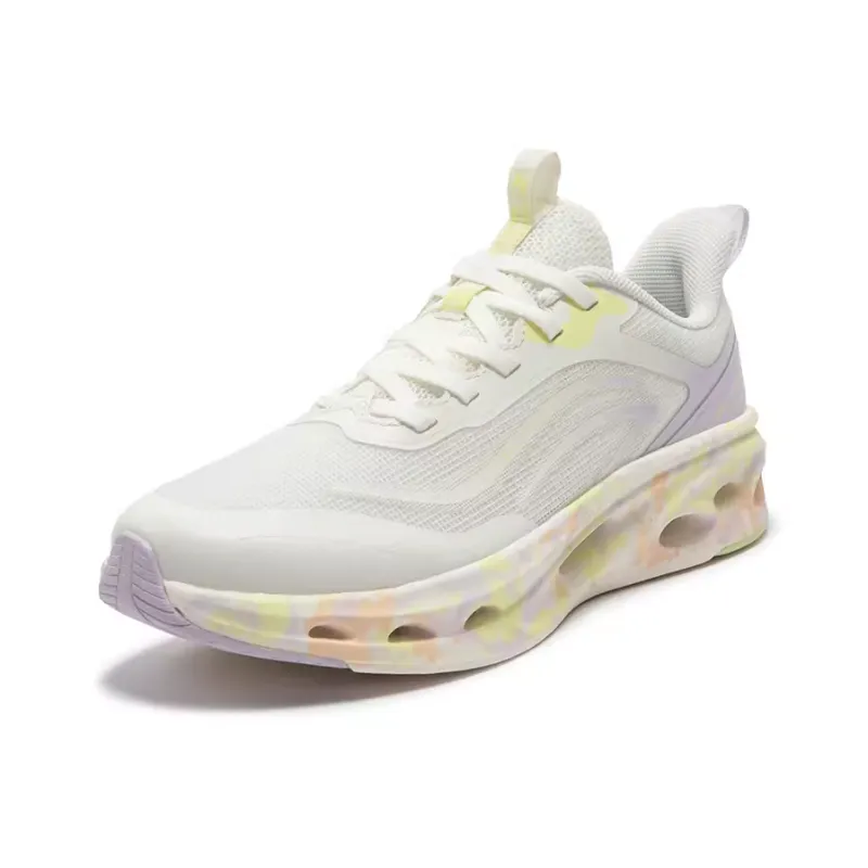 361° Cushioning Abrasion Resistant Breathable Low Top Casual Running Shoes Women's White Purple-1