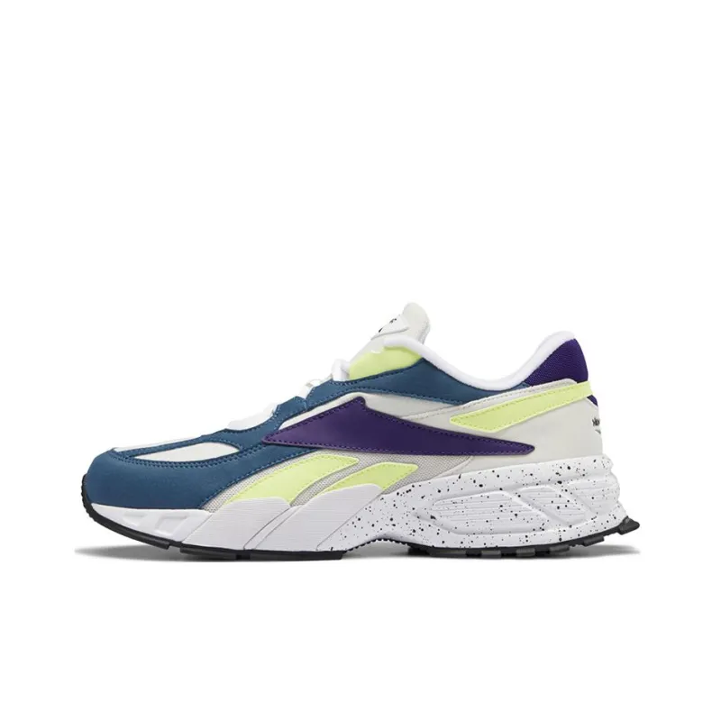 Reebok Classics Evzn Cushioning Anti-Slip And Wear-Resistant Low-Top Running Shoes Unisex White Purple Blue-0