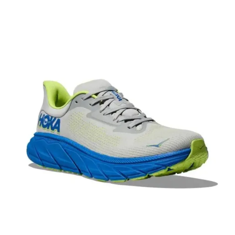 HOKA ONE ONE Arahi 7 Anti Slip Wear Resistant Low Top Running Shoes Men's Gray Blue Green-3