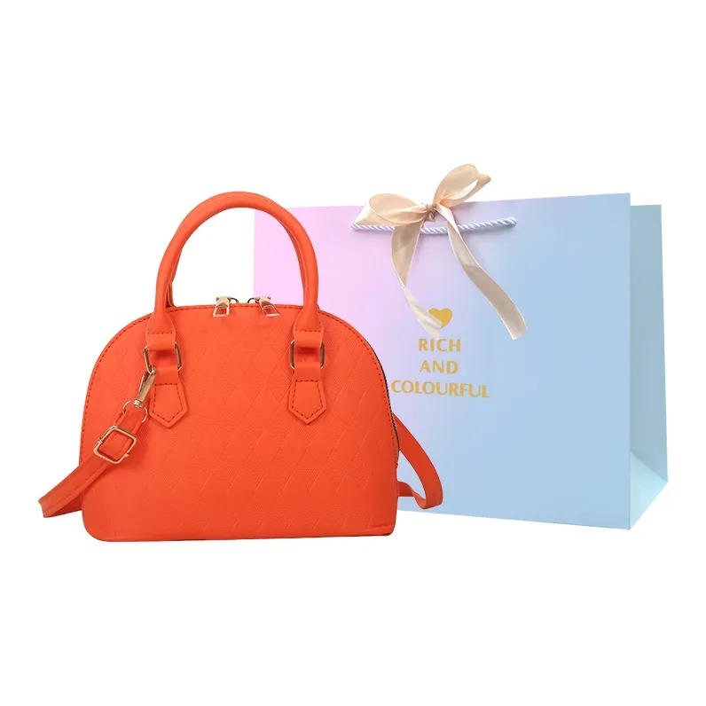 SUPERCUTE PU Dome Bag Shoulder Bag Crossbody Bag Handbag Women's Black Red/Green/Orange/Brown-18