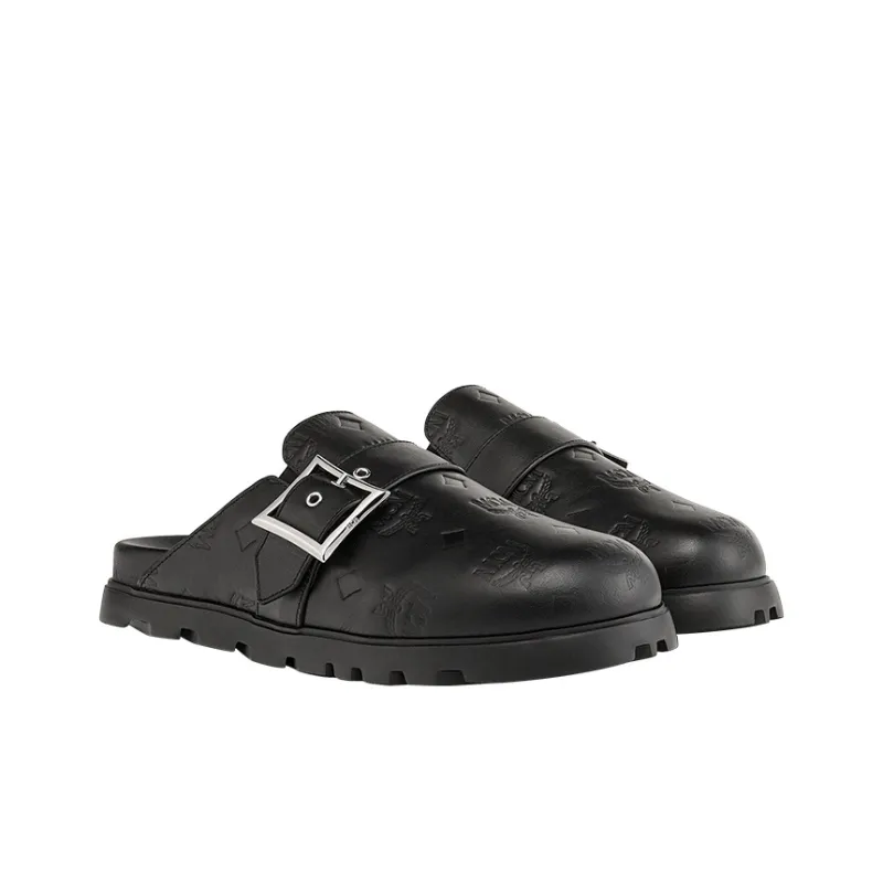 MCM Wrap toe Slippers Men's Black-1