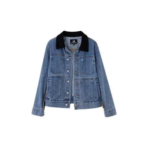 SOON FLOWER Denim Jackets Women's Blue