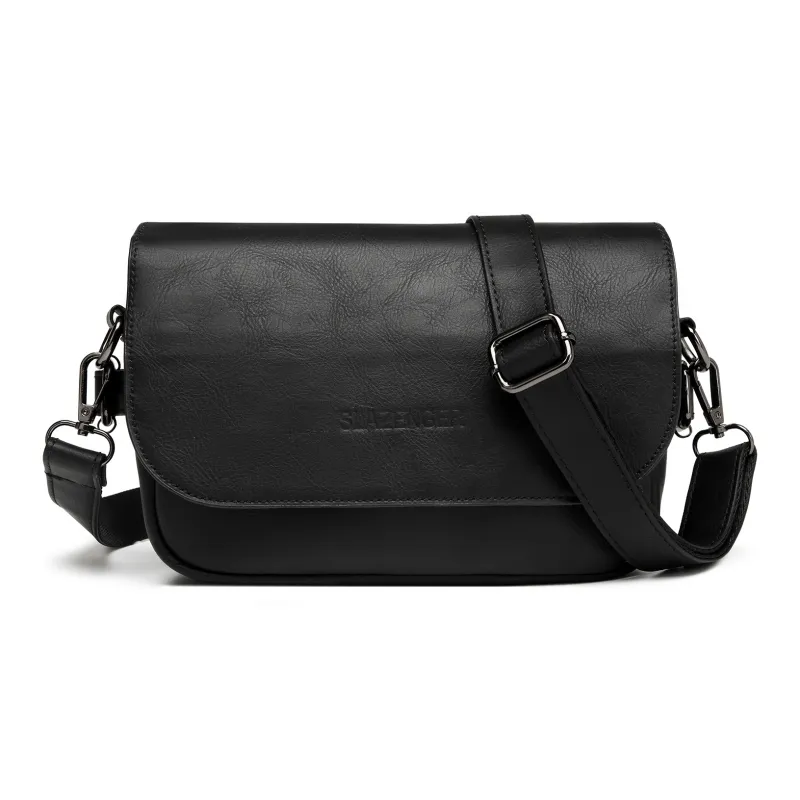 Slazenger PU Shoulder Bags Regular Unisex Classic Black-0