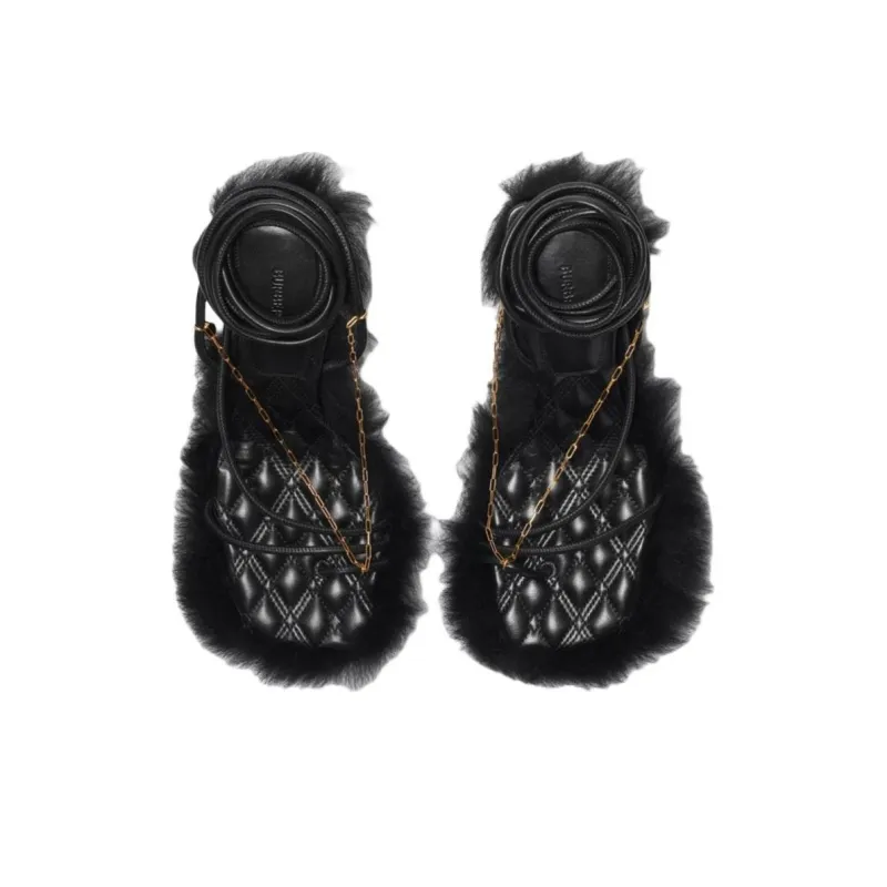 Burberry Slinky Strap Sandals 7.5cm Women's Black-4