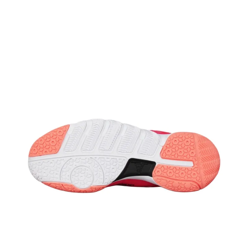 Adidas Quick Force 5.1 Cushioning Anti-Slip Wear-Resistant Balance Impact-Resistant Low-Top Badminton Shoes Women's Red-3