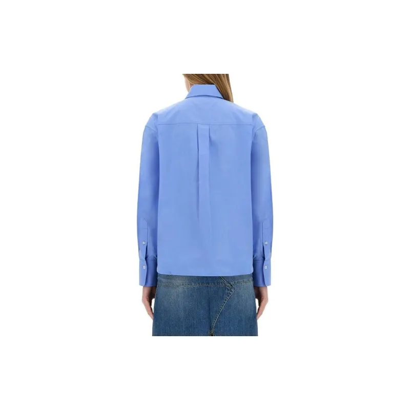 Victoria Beckham Logo Embroidered Long Sleeved Shirt-1
