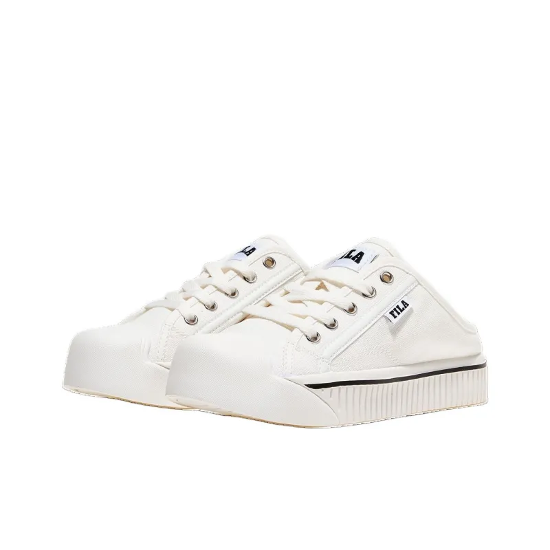 FILA Non-slip Lightweight Low-Top Canvas Shoes Women's Ecru-2