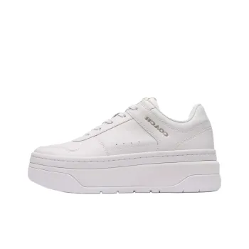 COACH Low Top Skateboard Shoes Women's White