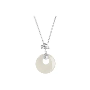 Xuanman Chalcedony Jade Pendant Necklace Women's