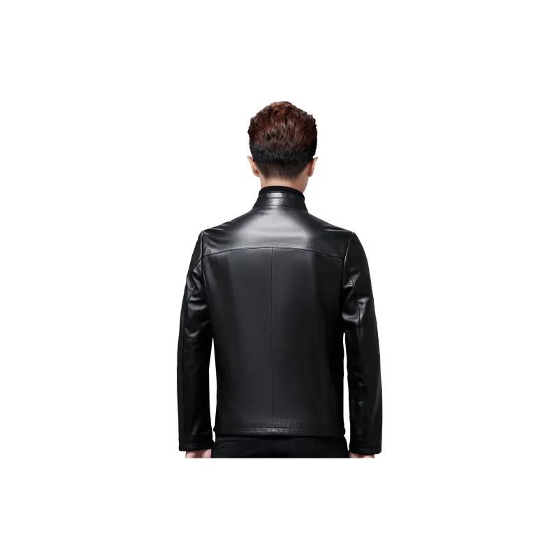 FORTEI Leather Jacket Men's Black-0