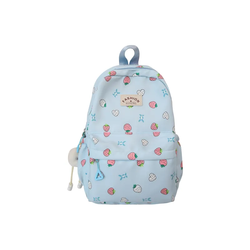 MOK Nylon Backpack Unisex White/Purple/Green/Blue/Pink-4