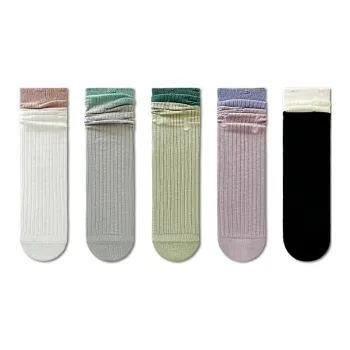 Taste The Color Mid Calf Socks Women's 5 Pack