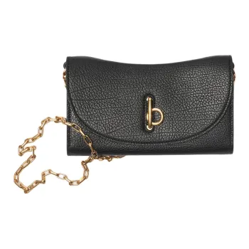 Burberry Rocking Horse Grain Calfskin Shoulder Bag, Crossbody Bag, Wallet Women's Black