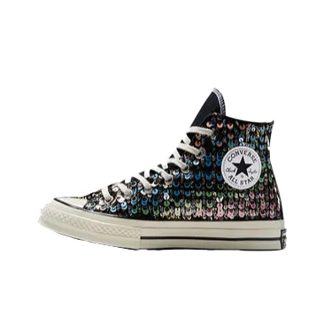 Converse 1970s Chuck Taylor All Star Anti-Slip Wear-Resistant High-Top Canvas Shoes Unisex Black Rose Gold