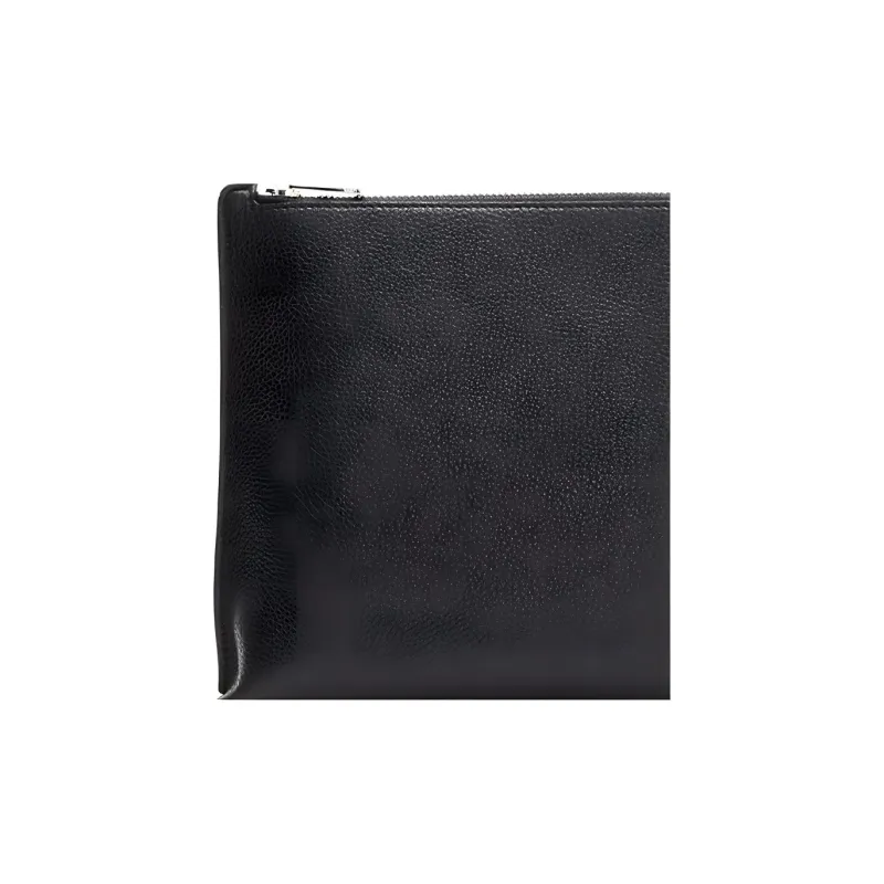 LOEWE SS23 Soft Grain Cow Leather Clutch Men's Black-2
