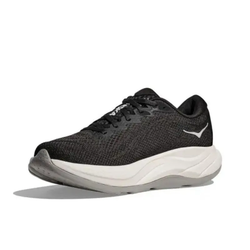 HOKA ONE ONE Anti-Slip Wear-Resistant Low-Top Running Shoes Men's Black White-2
