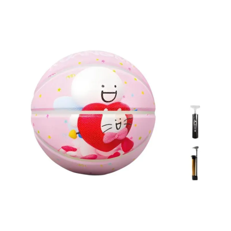 Kuangmi x XIAOLANTONGXUE PU Basketball Pink Size 7 Training Unisex-3