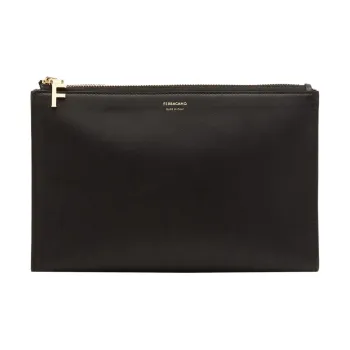 FERRAGAMO Calfskin Clutch Women's Black