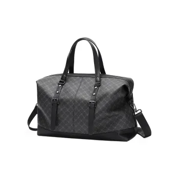 POLO PVC Synthetic Leather Men's Luggage Bag Travel Bag 27L Men's Black