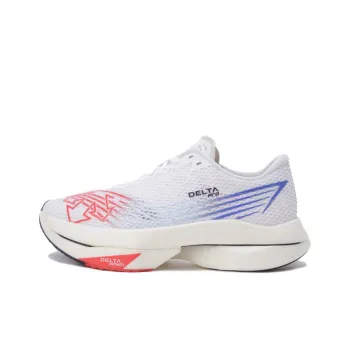 DESCENTE DELTA Cushioned Slip Resistant Breathable Low Top Running Shoes Unisex White Red