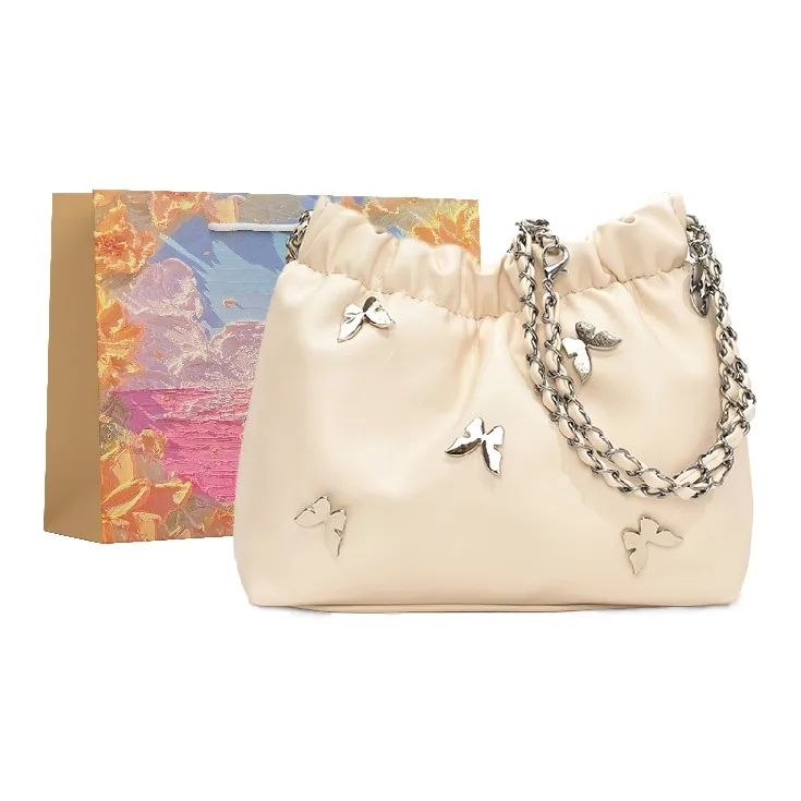 BRINCH PU Shoulder Bag Women's Silver/White/Black/Pink-8