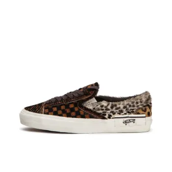 Vans Slip-on Cap LX Cut And Paste Animal Pack Non-slip Lightweight Low-Top Skateboard Shoes Unisex Brown