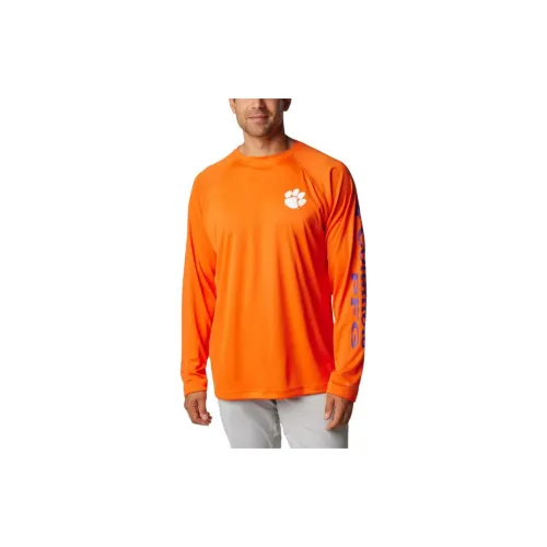 Columbia Collegiate PFG Shirts Men Sparkling Orange