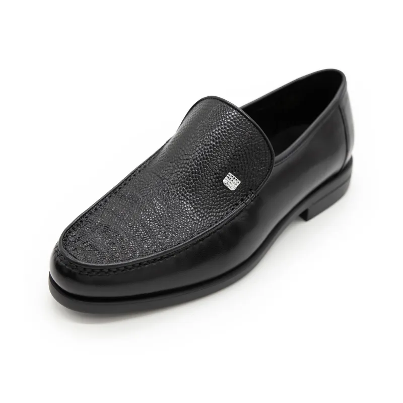 Satchi Business Formal Slip on Leather Shoes Men's Black-1