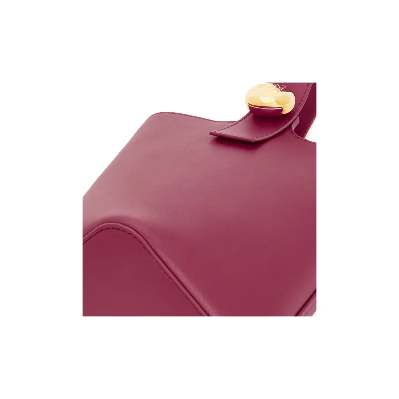 LOEWE Bucket Series Soft Cow Leather Bucket Bag, Shoulder Bag, Crossbody Bag, Handbag Mini Women's Crimson-4