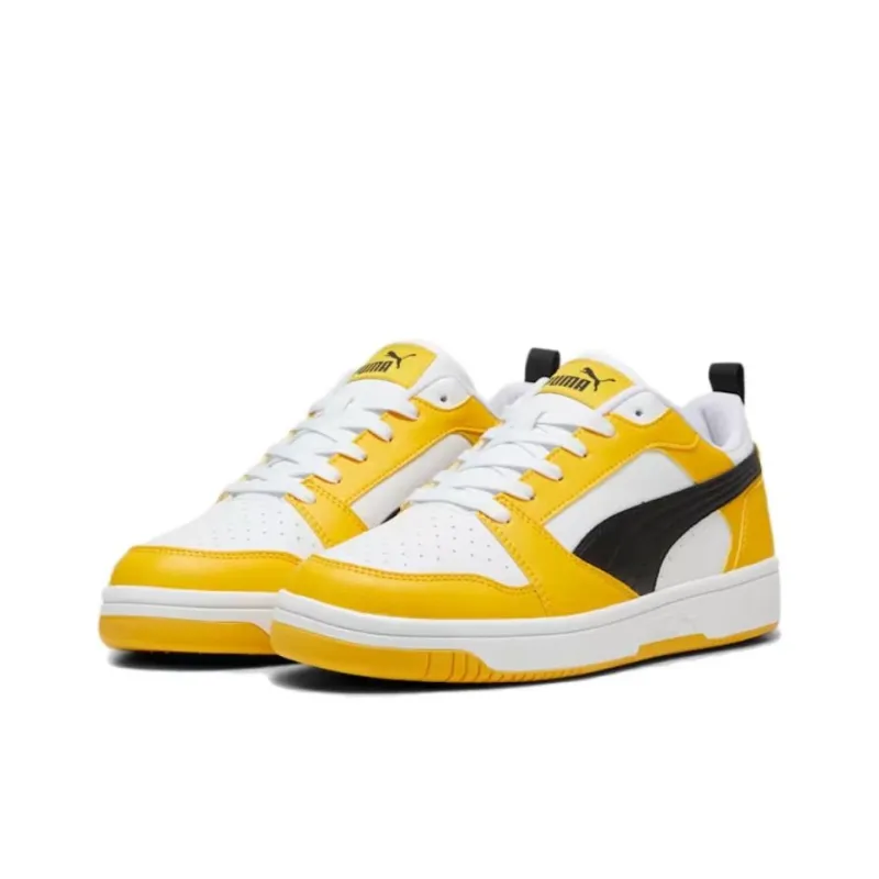 PUMA Rebound V6 Slip Resistant, Abrasion Resistant, Breathable Low Top Skateboard Shoes Unisex Yellow-2