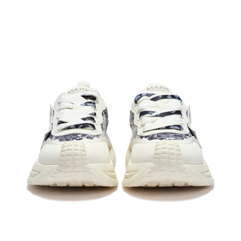 FAIRWHALE Low-Top Chunky Sneakers Men's Prussian Blue/Mist Black-3
