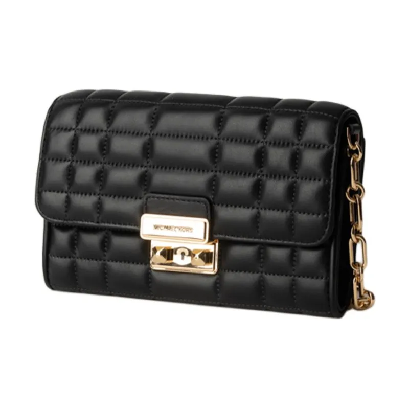 MICHAEL KORS Leather Shoulder Bag Crossbody Bag Large Size Women's Black-3