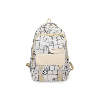 MOK Nylon Backpack Regular Unisex White/Black/Purple/Green/Pink
