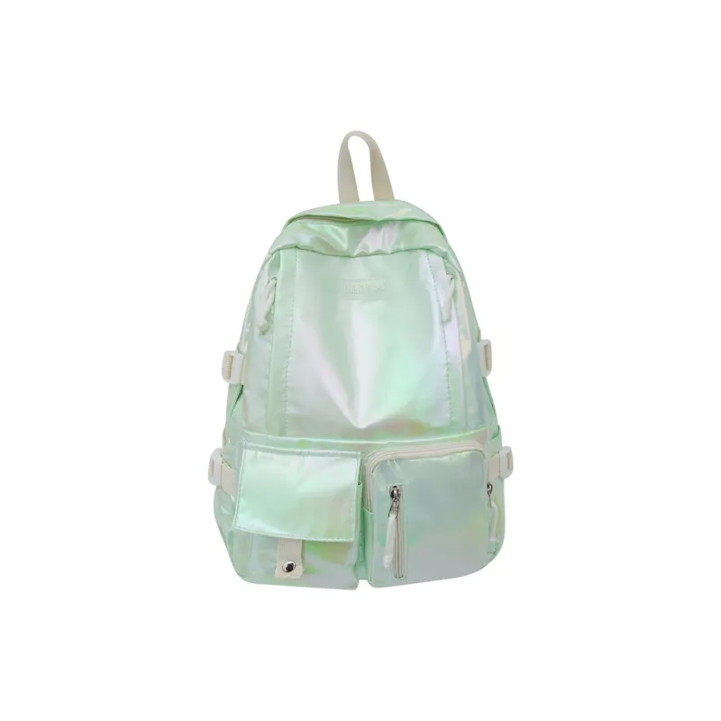 MOK Laser PU Backpack Unisex Ecru/Fuchsia/Light Green/Pink-4