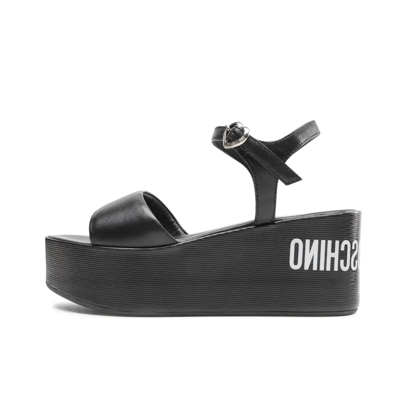 LOVE MOSCHINO Strap Sandals 7cm Women's Black-0