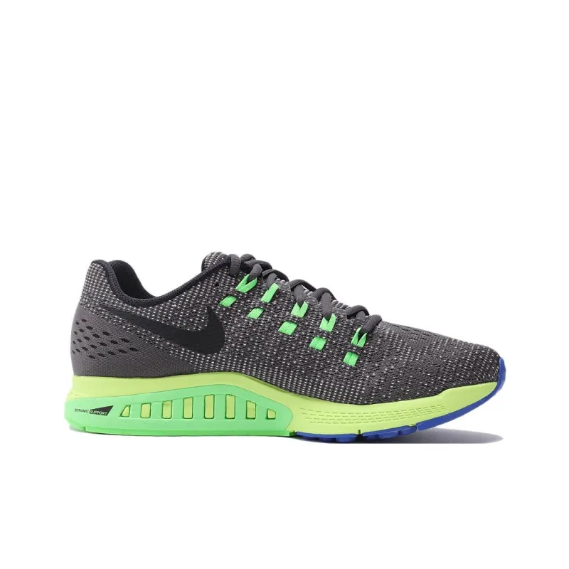 Nike Zoom Structure 19 Cushioning, Wear Resistant Low Top Running Shoes Men's Black Green-1