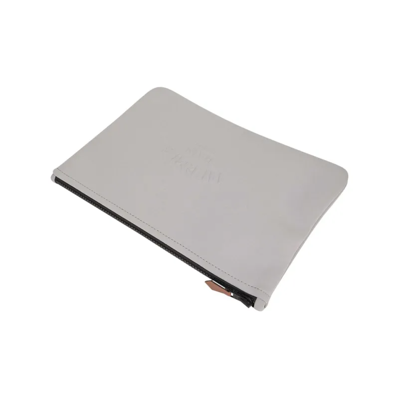 HERMES Polyamide Toiletry Bag, Clutch Large Size Unisex 05 Argente Silver-5