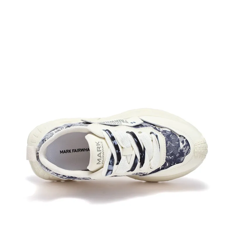 FAIRWHALE Low-Top Chunky Sneakers Men's Prussian Blue/Mist Black-4