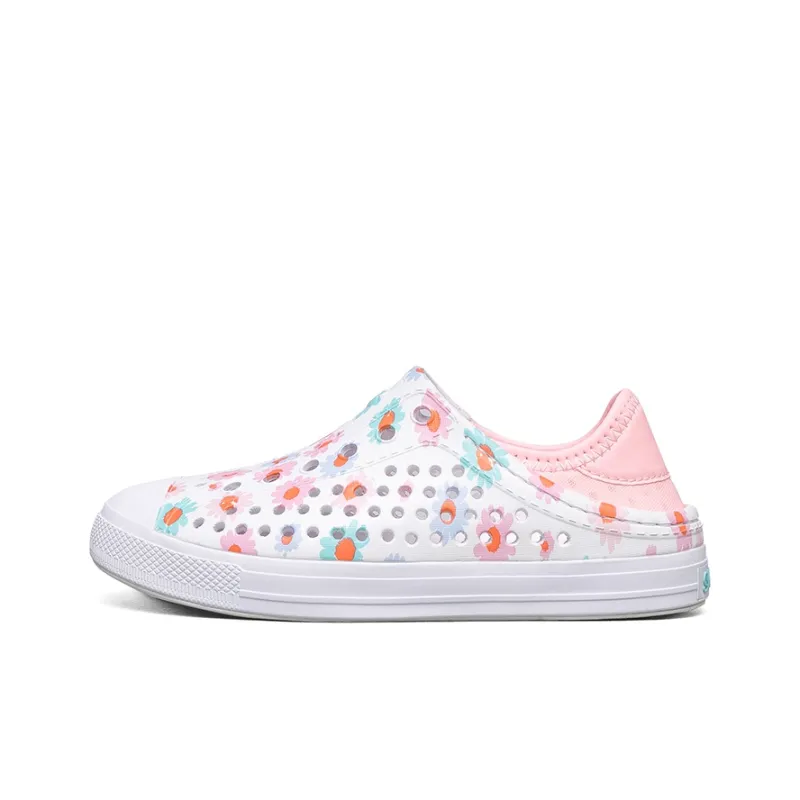 Skechers Kids Slip Resistant, Abrasion Resistant, Breathable Low Top Children's Sandals White/Pink Teenagers-0