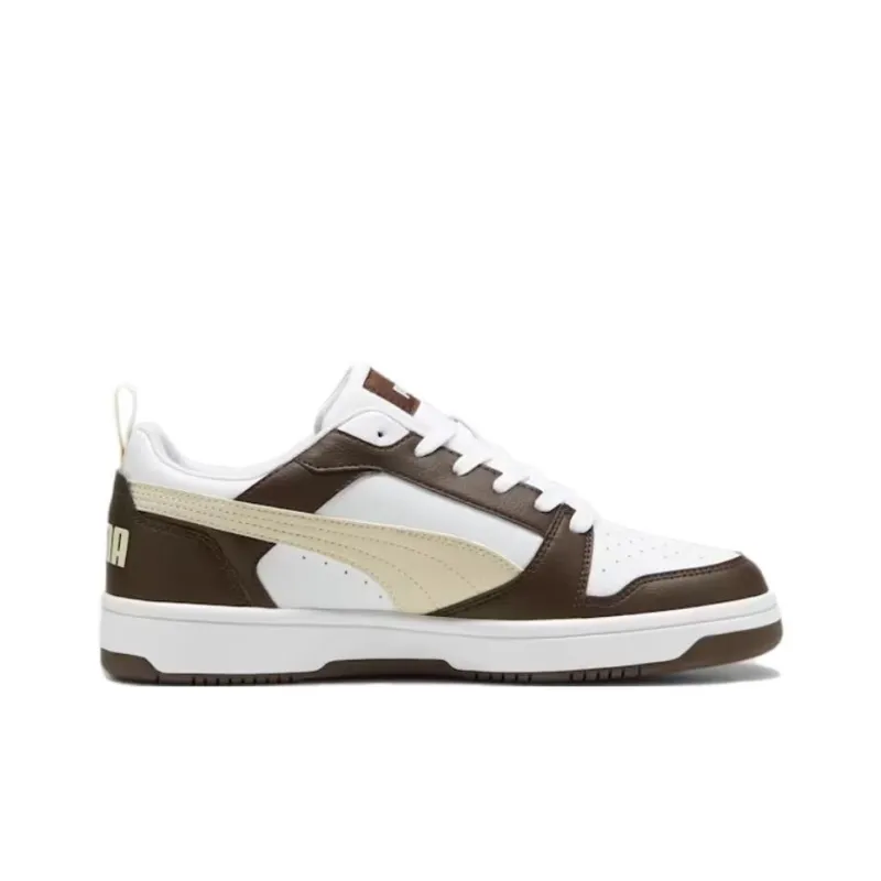 PUMA Rebound V6 Anti-Slip And Wear-Resistant Breathable Low-Top Skateboard Shoes Unisex Brown-1