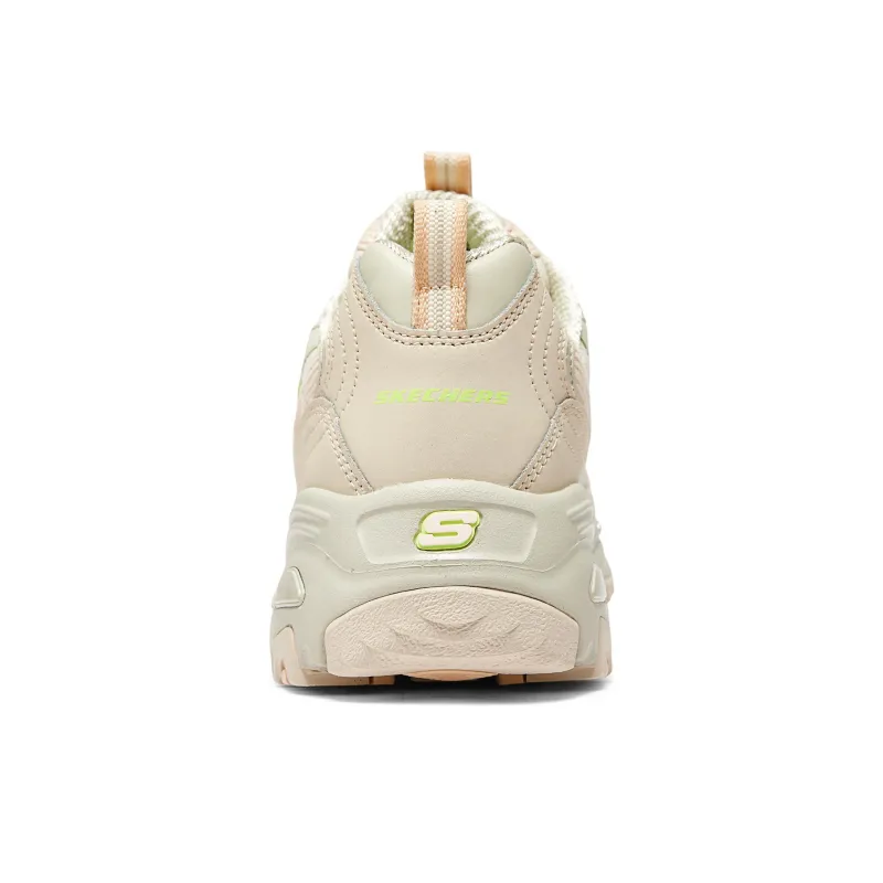 Skechers DLITES Chunky Sneakers Women's Low Top Beige/Pink-4