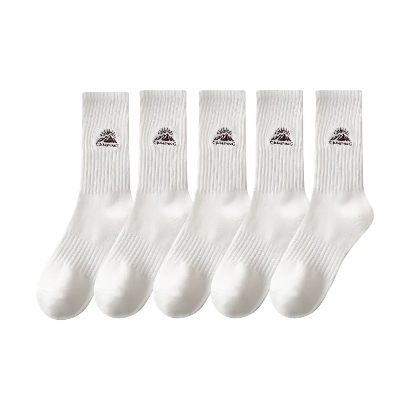 COTTON CHEESE Mid Calf Socks Men's 5 Pack-0