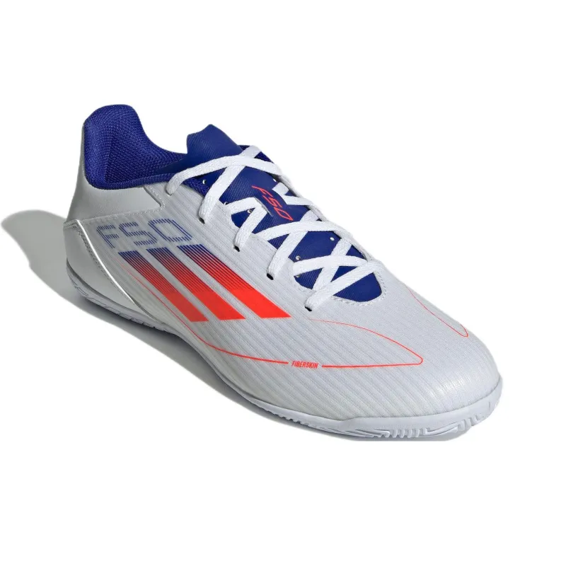 Adidas F50 Club Indoor Boots 'White Solar Red Lucid Blue'-2